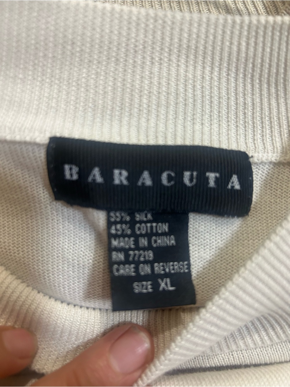 Baracuta Men's Cream Crewneck Sweater